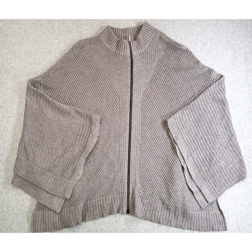 Lululemon Softer Still Wrap Sweater Womens Gray Size M/L‎ Full Zip